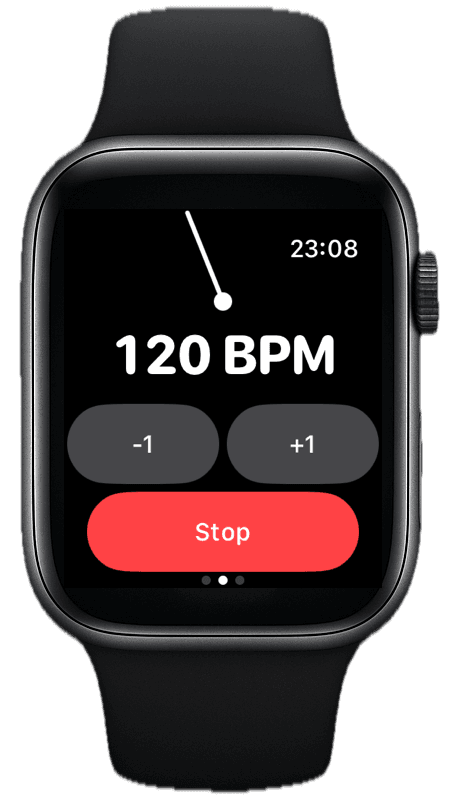 Wristonome app running on Apple Watch